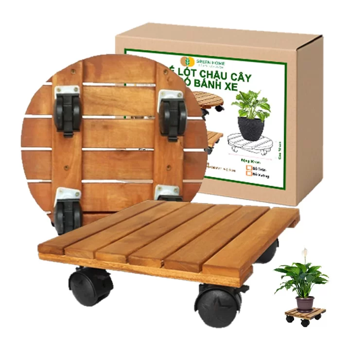 Đế Lót Chậu Cây Có Bánh Xe, R30xC8cm