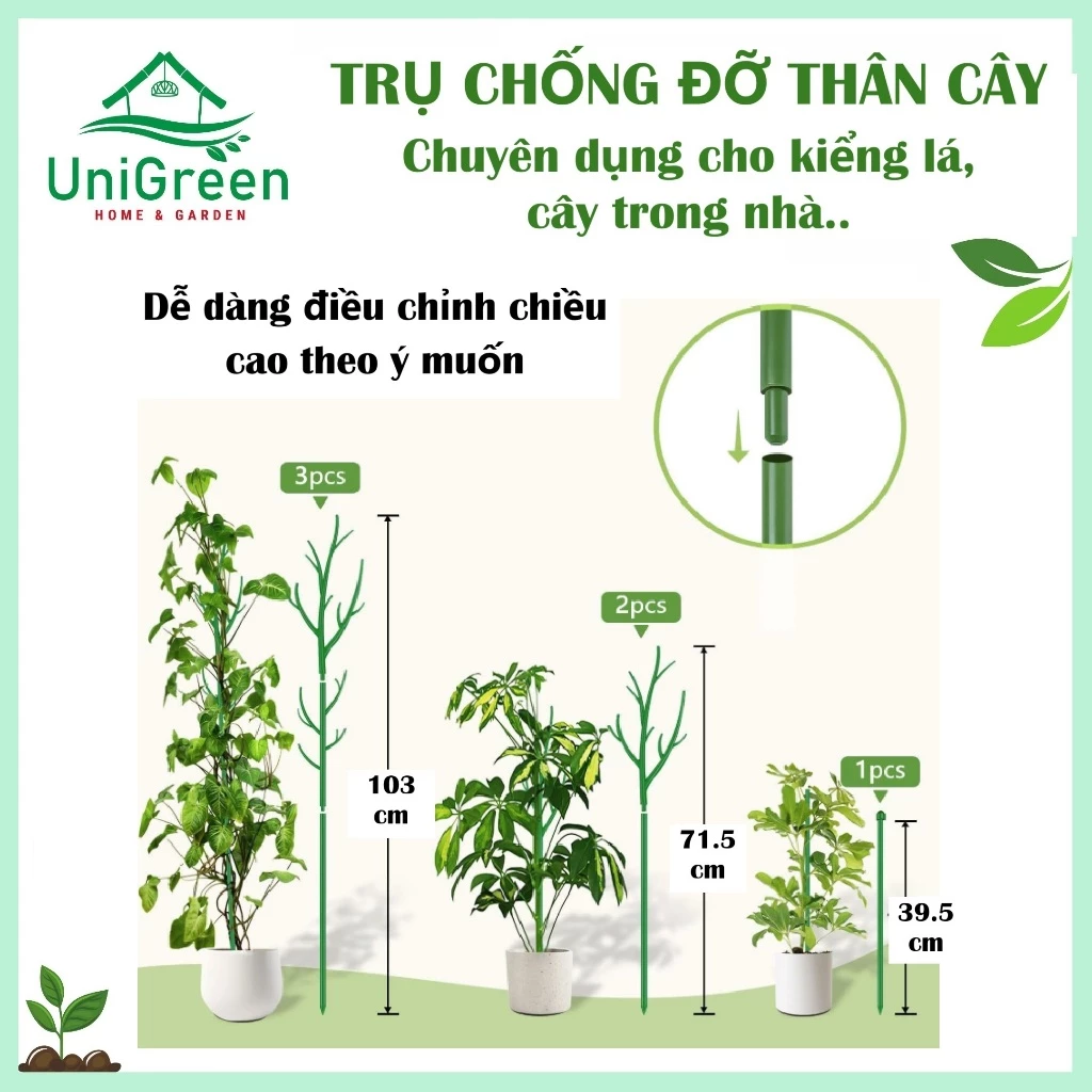 Trụ Nhựa Chống Đỡ Thân Cây, Các Loại Kiểng Lá Size To, Giữ Cho Lá Không Gãy Cụp Trụ Nhựa Chống Đỡ Thân Cây, Các Loại Kiểng Lá Size To, Giữ Cho Lá Không Gãy Cụp - Ảnh 5