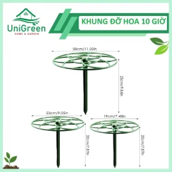 Khung Gía Đỡ Hoa 10 Giờ - Unigreen Home&Garden Khung Gía Đỡ Hoa 10 Giờ - Unigreen Home&Garden