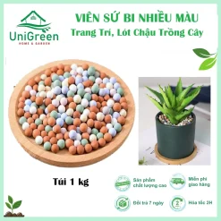Viên Sứ Bi Ceramic Đa Sắc, Trang Trí Chậu Cây, Thủy Sinh