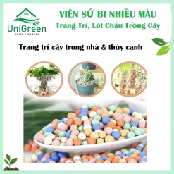 Viên Sứ Bi Ceramic Đa Sắc, Trang Trí Chậu Cây, Thủy Sinh