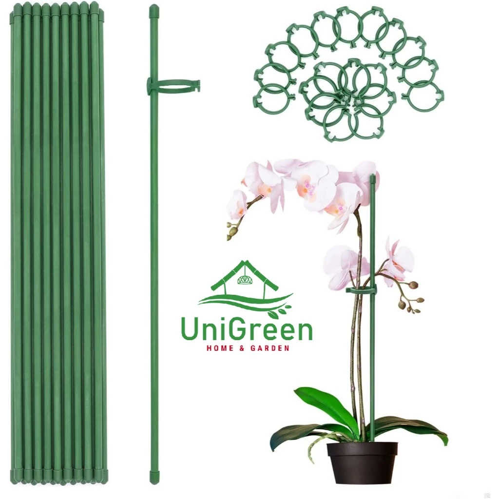 Set 10 trụ cắm chống ngả nghiêng cho cây trồng, chất liệu sợi thủy tinh cứng cáp 45/60/75CM - UNIGREEN HOME & GARDEN Set 10 trụ cắm chống ngả nghiêng cho cây trồng, chất liệu sợi thủy tinh cứng cáp 45/60/75CM - UNIGREEN HOME & GARDEN