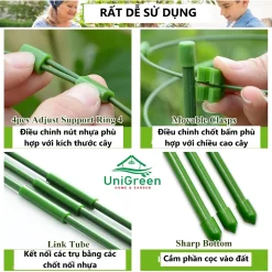 Bộ giá đỡ hoa hồng, cà chua, cây cảnh, hỗ trợ dây leo, size cao 45/60/75/90/120cm Bộ giá đỡ hoa hồng, cà chua, cây cảnh, hỗ trợ dây leo, size cao 45/60/75/90/120cm