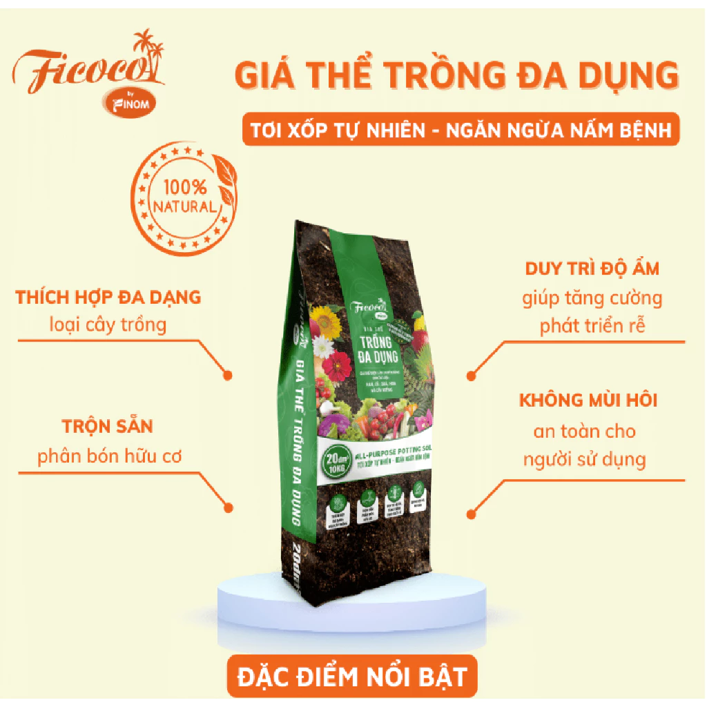 GIÁ THỂ TRỒNG ĐA DỤNG - 20L GIÁ THỂ TRỒNG ĐA DỤNG - 20L - Ảnh 3