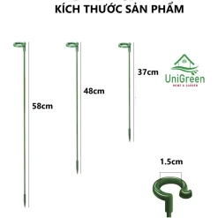 Set 10 cọc giá đỡ cố định lan, các loại cây trồng không bị ngã, Size 27cm, 37cm,48cm,58cm - UNIGREEN HOME&GARDEN Set 10 cọc giá đỡ cố định lan, các loại cây trồng không bị ngã, Size 27cm, 37cm,48cm,58cm - UNIGREEN HOME&GARDEN