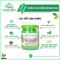 Phân Tan Chậm Rynan 230, Hũ 150gr, Chuyên Kiểng Lá, Dưỡng Lá Xanh, Sinh Trưởng Khoẻ Phân Tan Chậm Rynan 230, Hũ 150gr, Chuyên Kiểng Lá, Dưỡng Lá Xanh, Sinh Trưởng Khoẻ