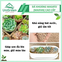 [Túi 1Kg] Đá Khoáng MASATO Cao Cấp Sạch Bụi Vụn, Chuẩn Kích Thước 2-4mm, 3-6mm, Đá Maifan