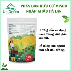 [Túi 1kg] Phân Bón Hữu Cơ 70 OM Hà Lan, Chuyên Dụng An Toàn Cho Rau Củ Quả, Cây Ăn Trái