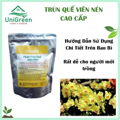[Combo 5 Túi] Phân Trùn Quế Viên Cao Cấp, Túi 1Kg, Dinh Dưỡng Cho Lan, Bonsai Và Kiểng Lá -