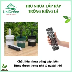 [Combo 5 Trụ] Trụ Nhựa Có Khớp Nối Trồng Kiểng Lá, Cây Leo, Nhựa Cứng, Có Khớp Nối