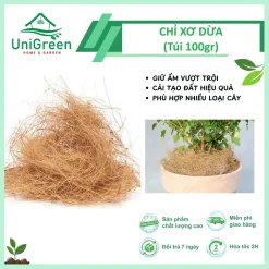 Chỉ Xơ Dừa Unigreen Home&Garden, Túi 100gr, Chuyên Dùng Trồng Lan, Kiểng Lá, Đắp Gốc Giữ Ẩm Cây Trồng