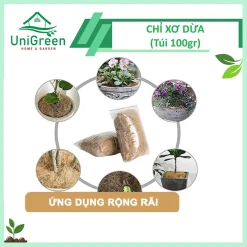 Chỉ Xơ Dừa Unigreen Home&Garden, Túi 100gr, Chuyên Dùng Trồng Lan, Kiểng Lá, Đắp Gốc Giữ Ẩm Cây Trồng
