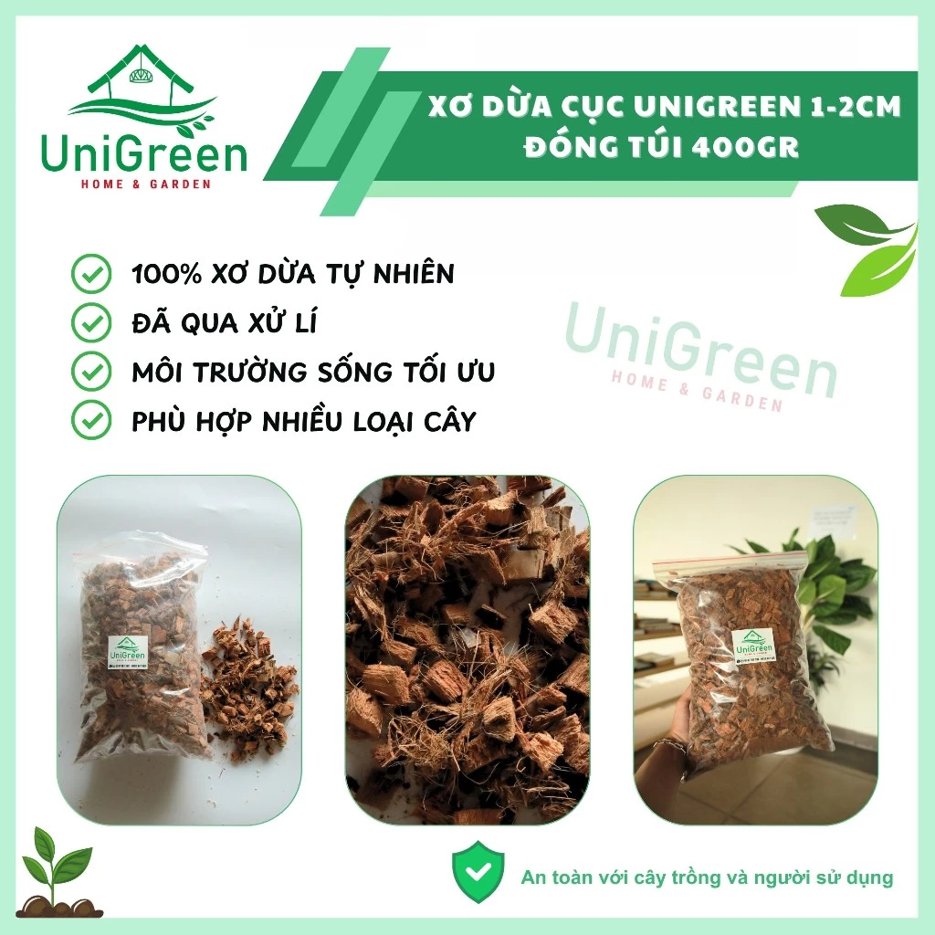 Xơ Dừa Cục 1-2cm, Đóng Túi 400gram( Coco Chip), Đã Xử Lý Theo Chuẩn Xuất Khẩu Xơ Dừa Cục 1-2cm, Đóng Túi 400gram( Coco Chip), Đã Xử Lý Theo Chuẩn Xuất Khẩu - Ảnh 2