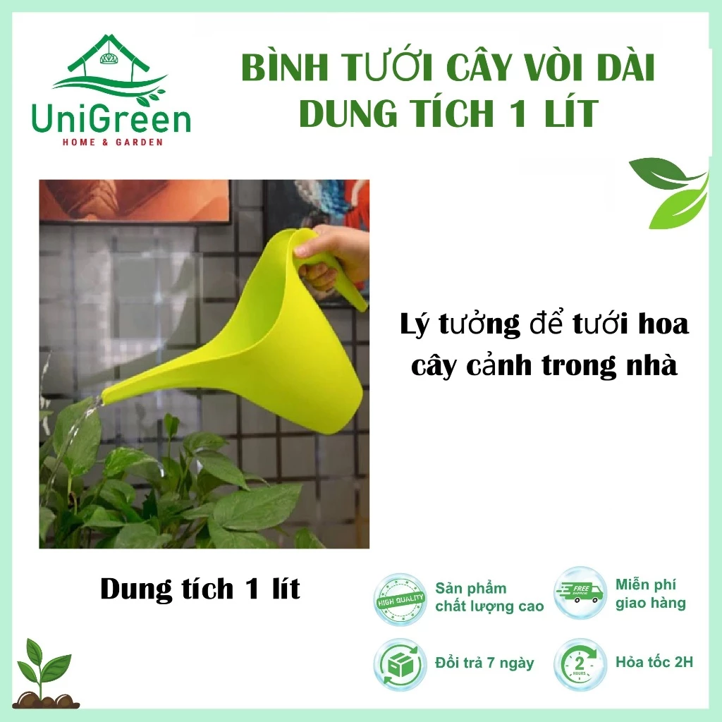 Bình Tưới Cây Vòi Dài Cao Cấp Dung Tích 1 Lít